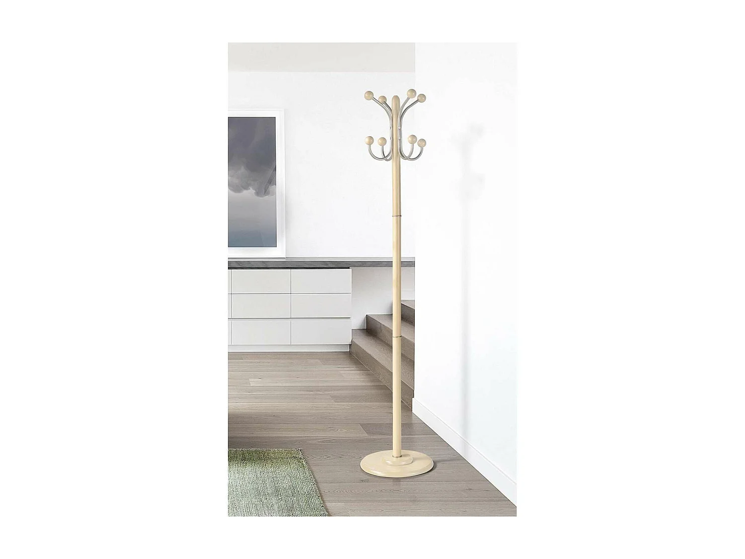 Perchero mod. 406 herrajes cromo satinado lacado cambrian, 170 cm(alto)35 cm(ancho)35 cm(l