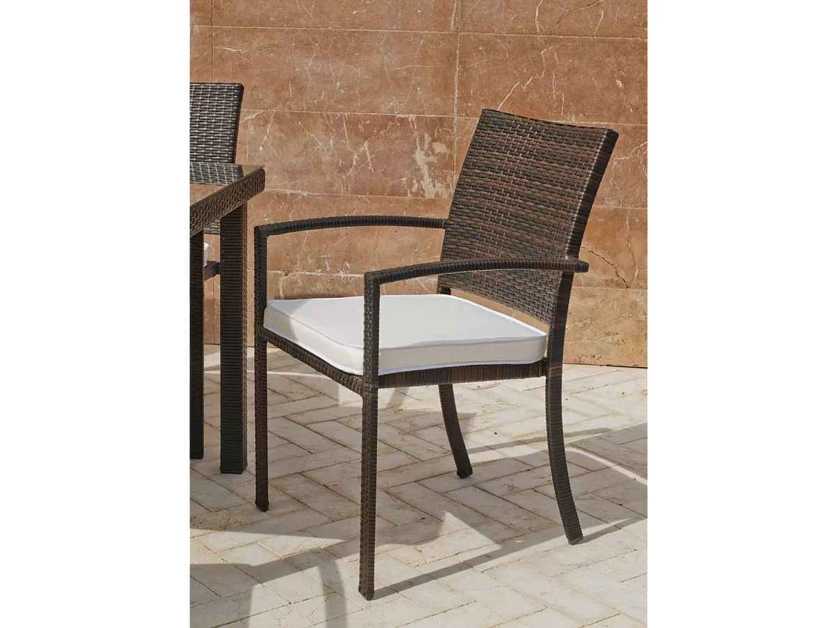 Conjunto de mesa y 4 sillones terraza jardin mosaico Estela/Bahia-90/4.