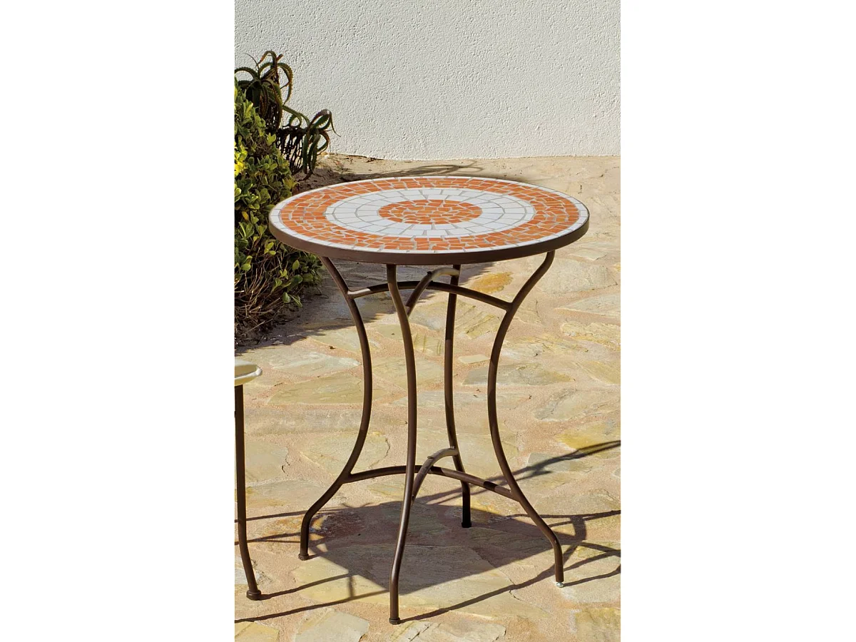 Conjunto terraza jardín mesa + 2 sillones mosaico Málaga/Brasil-60/2.