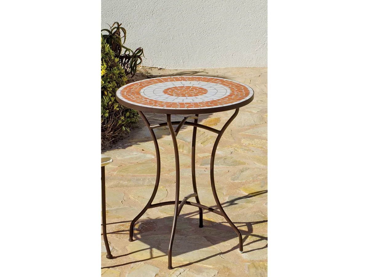 Conjunto terraza jardín mesa + 2 sillones mosaico Málaga/Brasil-60/2.