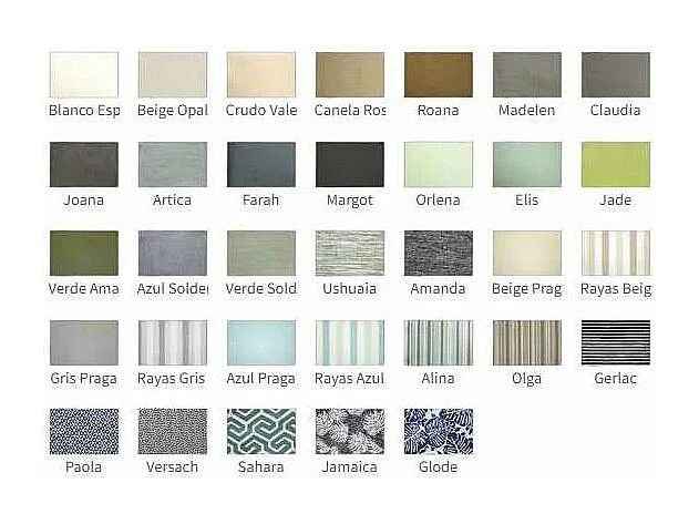 Conjunto mesa redonda + 6 sillones con cojines para terraza jardín Celebes-150/6, Médula