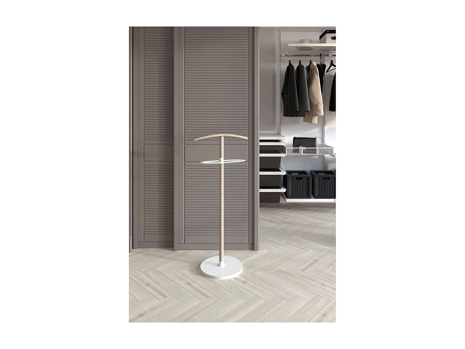 Galán 304 herraje metálicos lacado en color roble/blanco, 109cm(alto) 46cm(ancho )34cm(l