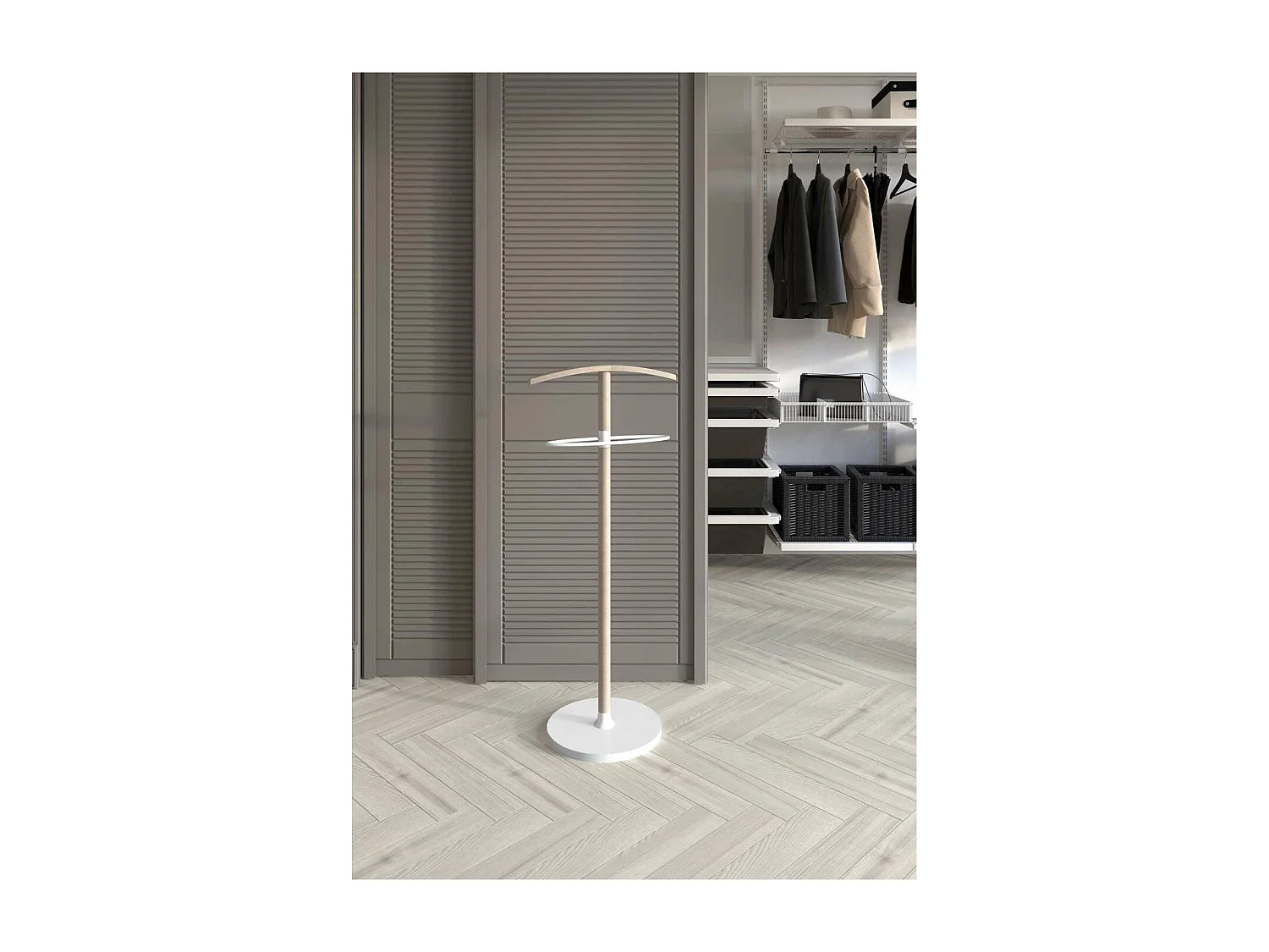 Galán 304 herraje metálicos lacado en color roble/blanco, 109cm(alto) 46cm(ancho )34cm(l