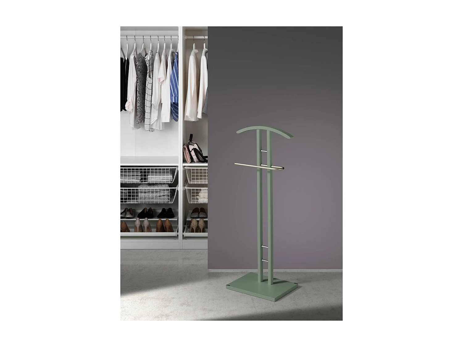 Galán 372 herraje cromo satinado lacado verde, 111 cm(alto)46 cm(ancho)28 cm(largo)