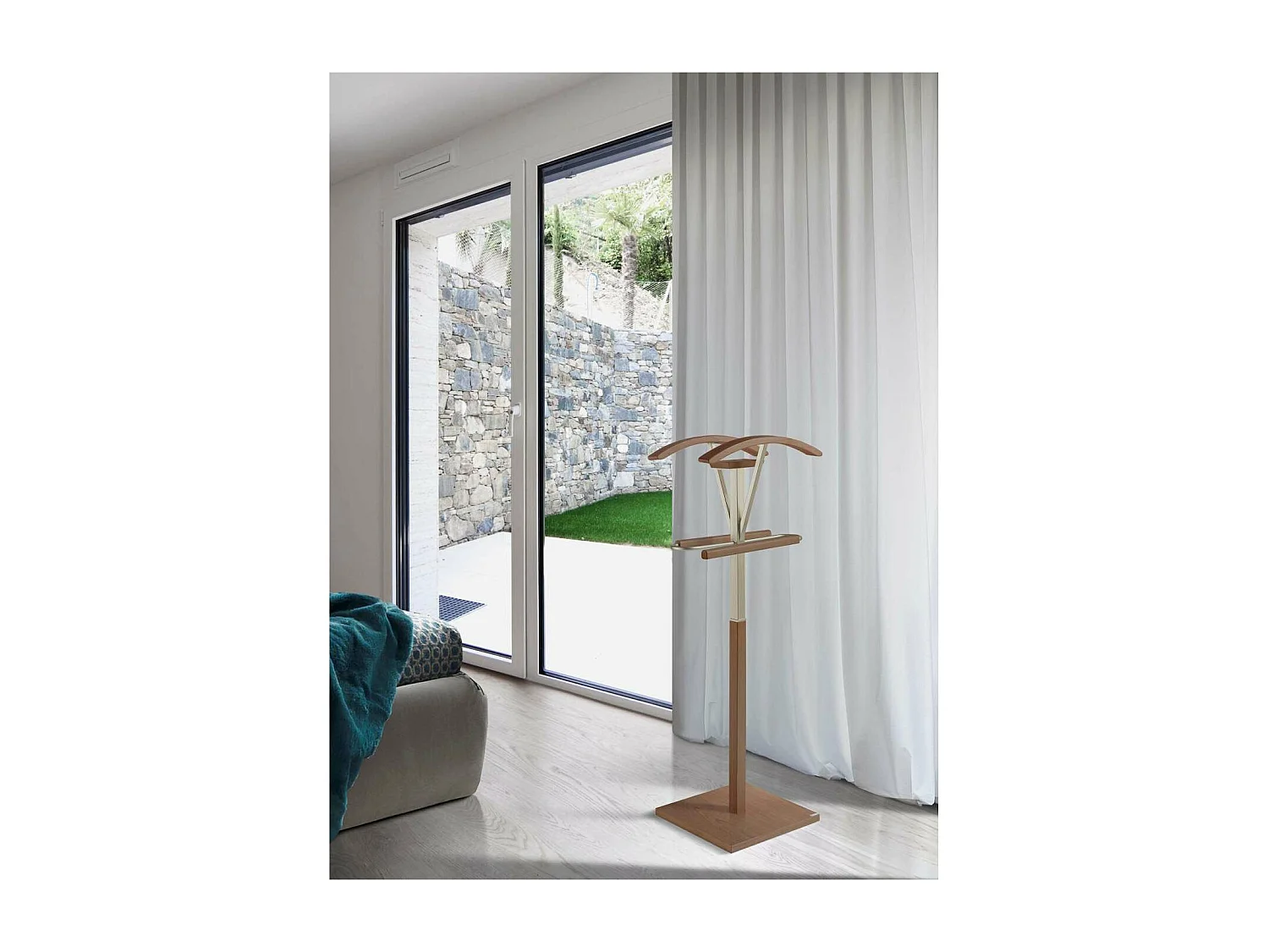 Galán 356 herraje cromo satinado lacado en color nogal, 110 cm(alto)47 cm(ancho)34 cm(lar