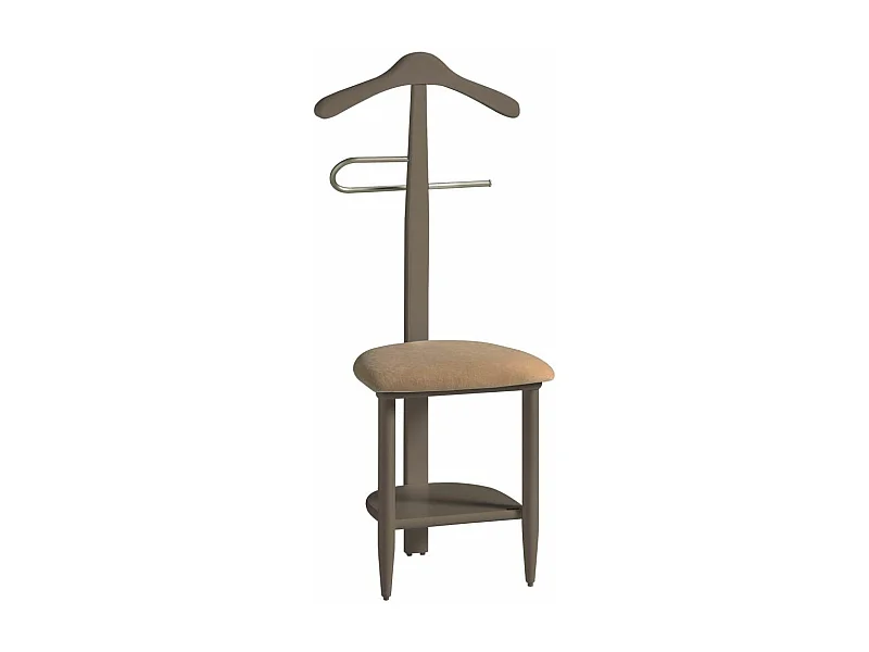 Galán 361 con asiento en beige herrajes cromado satinado lacado moka, 105 cm(alto)45 cm(a