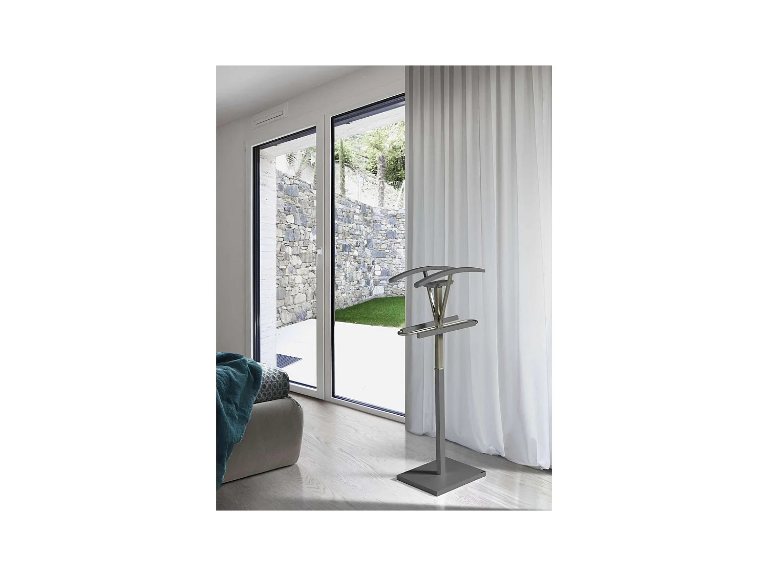 Galán 356 herraje cromo satinado lacado en color gris, 110 cm(alto)47 cm(ancho)34 cm(larg