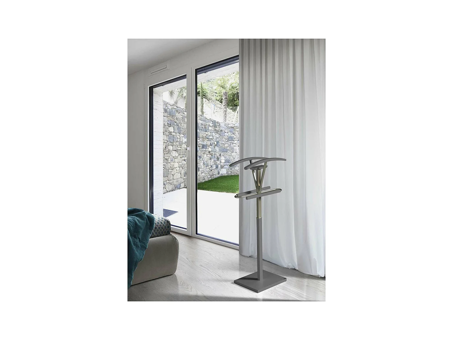 Galán 356 herraje cromo satinado lacado en color gris, 110 cm(alto)47 cm(ancho)34 cm(larg