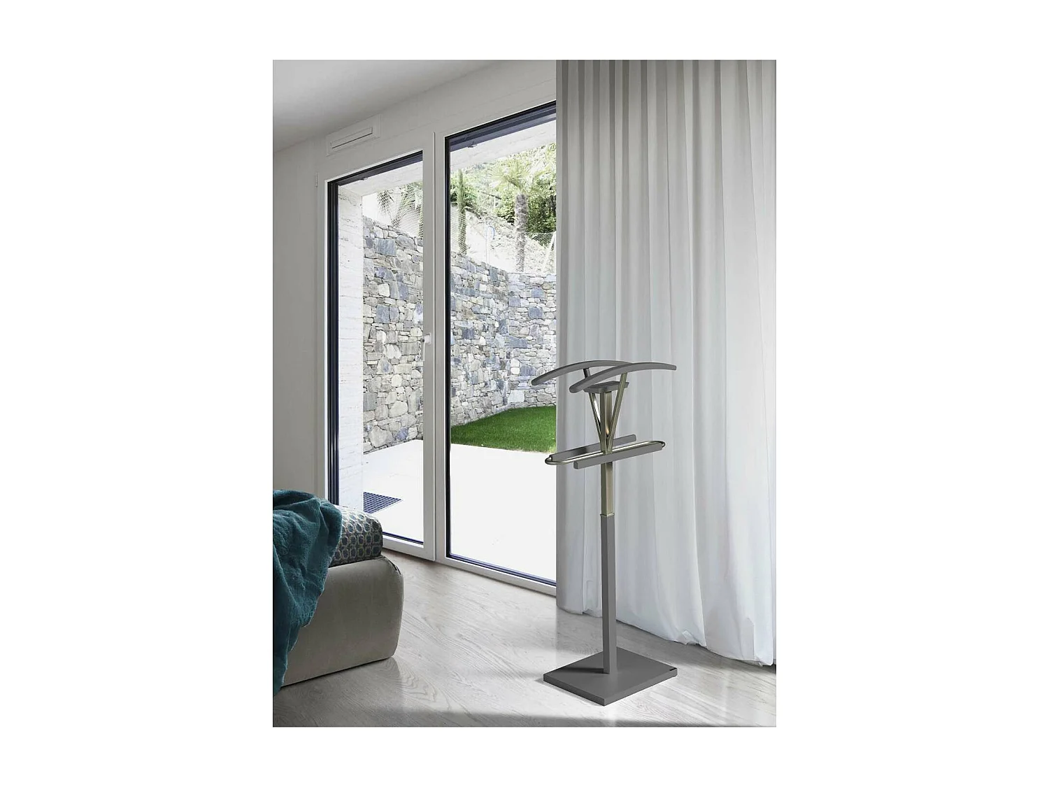 Galán 356 herraje cromo satinado lacado en color gris, 110 cm(alto)47 cm(ancho)34 cm(larg