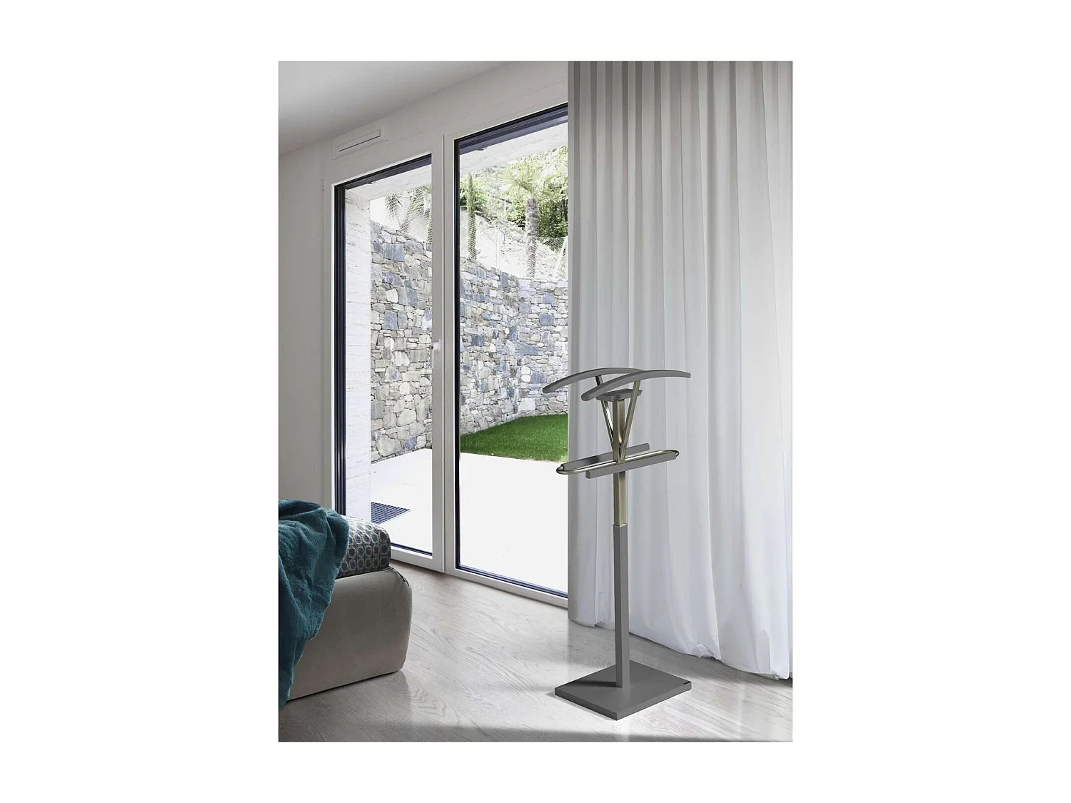 Galán 356 herraje cromo satinado lacado en color gris, 110 cm(alto)47 cm(ancho)34 cm(larg