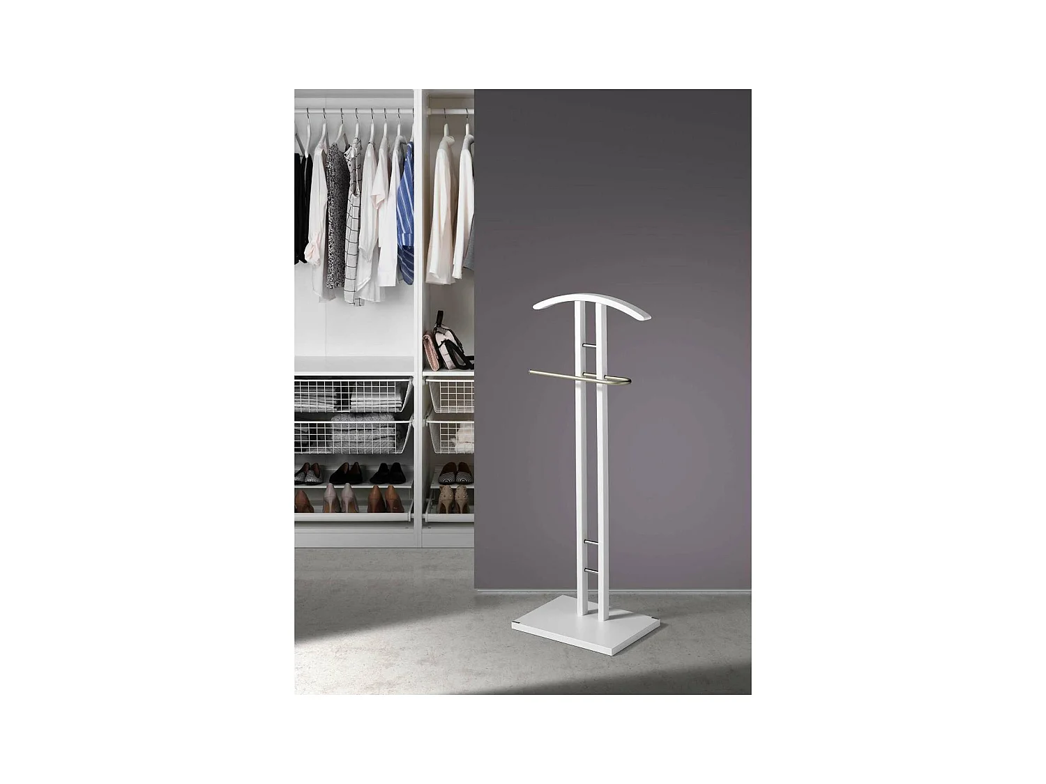 Galán 372 herraje cromo satinado lacado blanco, 111 cm(alto)46 cm(ancho)28 cm(largo)