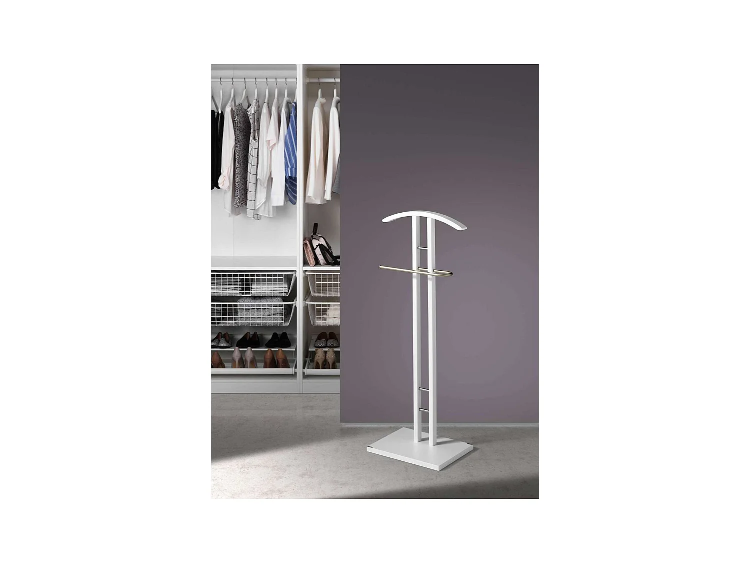 Galán 372 herraje cromo satinado lacado blanco, 111 cm(alto)46 cm(ancho)28 cm(largo)