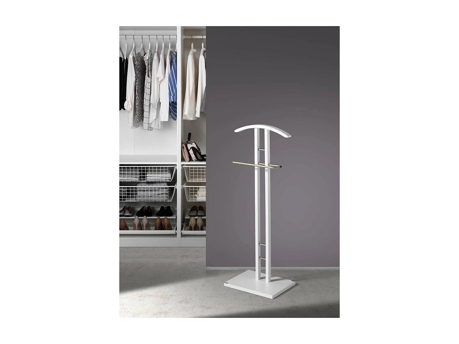 Galán 372 herraje cromo satinado lacado blanco, 111 cm(alto)46 cm(ancho)28 cm(largo)