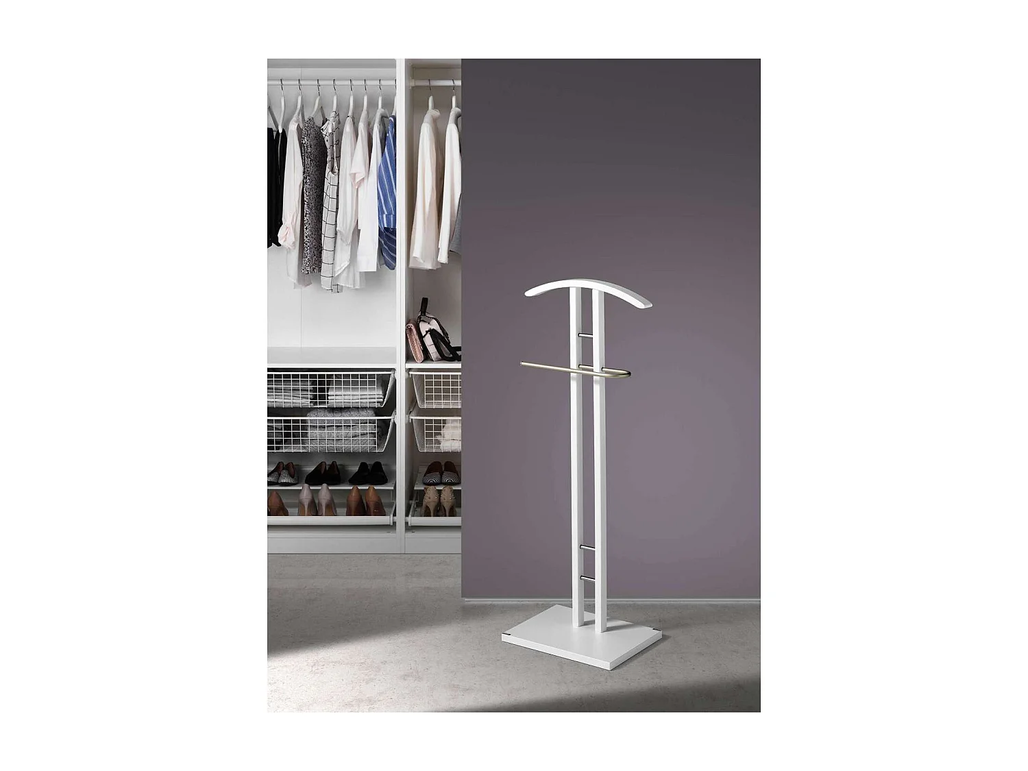 Galán 372 herraje cromo satinado lacado blanco, 111 cm(alto)46 cm(ancho)28 cm(largo)