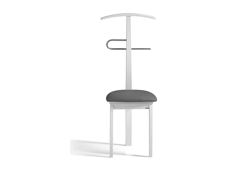 Galán 364 con asiento herrajes cromado satinado lacado en blanco, 108 cm(alto)46 cm(ancho