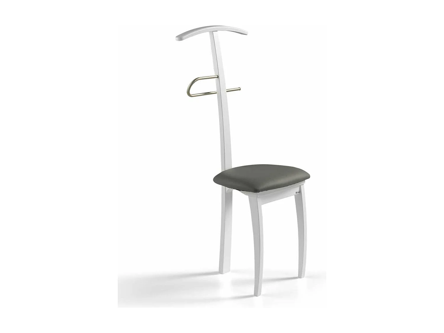 Galán 364 con asiento herrajes cromado satinado lacado en blanco, 108 cm(alto)46 cm(ancho