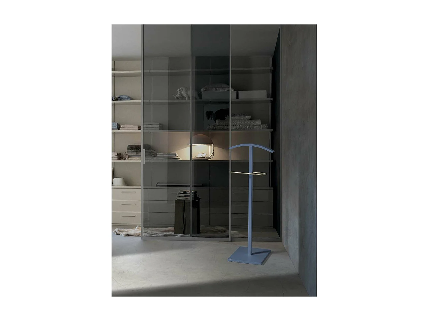 Galán 301 herraje cromo satinado lacado azul, 112 cm(alto)46 cm(ancho)32 cm(largo)