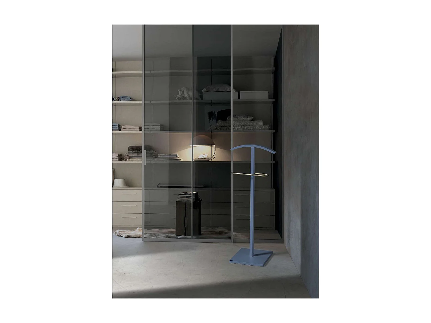 Galán 301 herraje cromo satinado lacado azul, 112 cm(alto)46 cm(ancho)32 cm(largo)