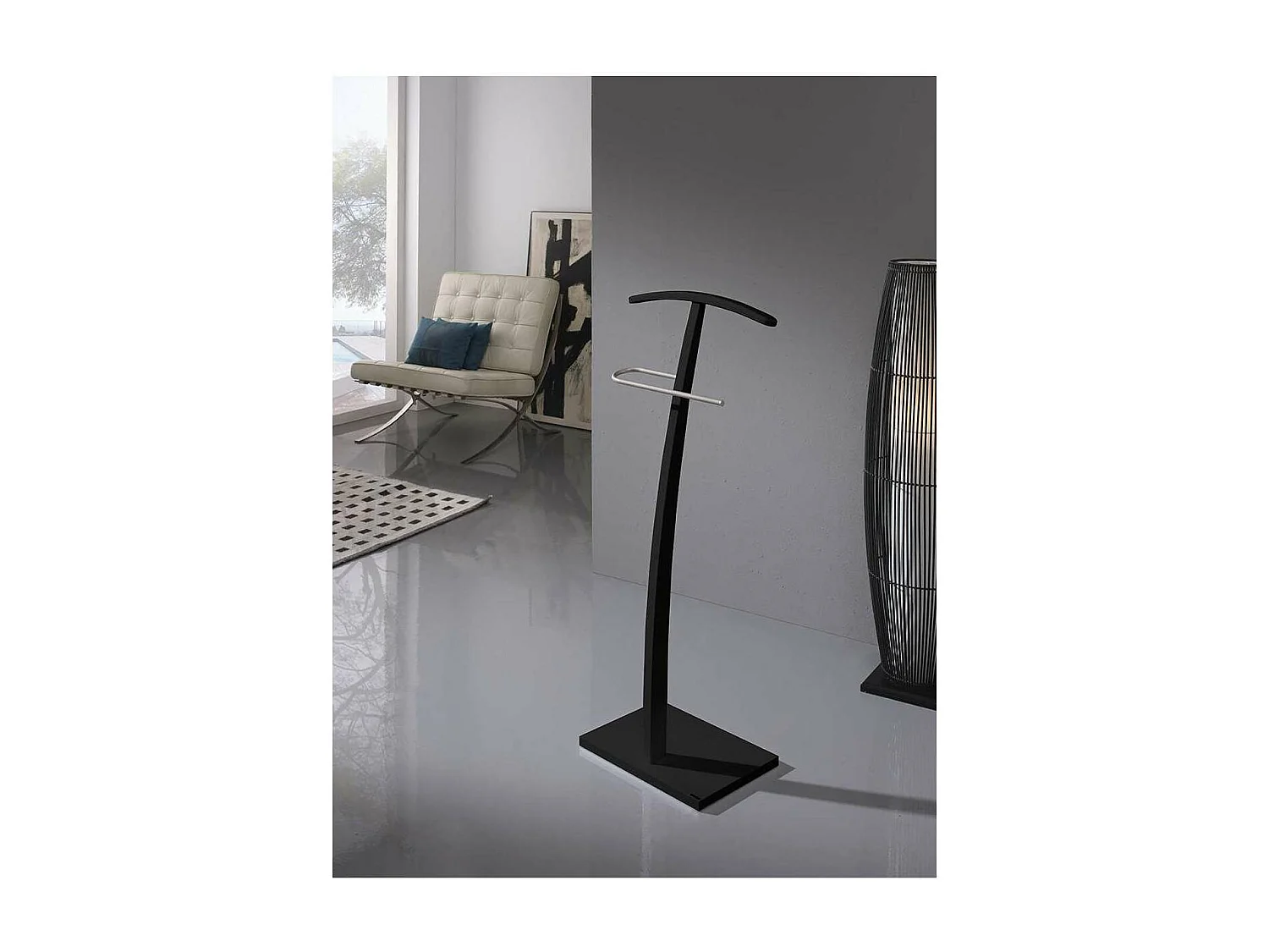 Galan 395 herraje cromo satinado lacado negro, 113 cm(alto)45 cm(ancho)28 cm(largo)