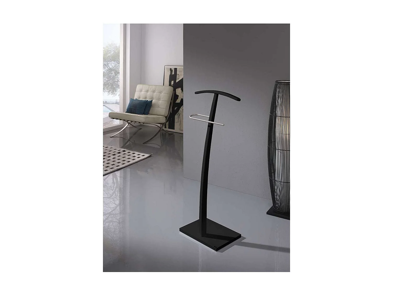 Galan 395 herraje cromo satinado lacado negro, 113 cm(alto)45 cm(ancho)28 cm(largo)