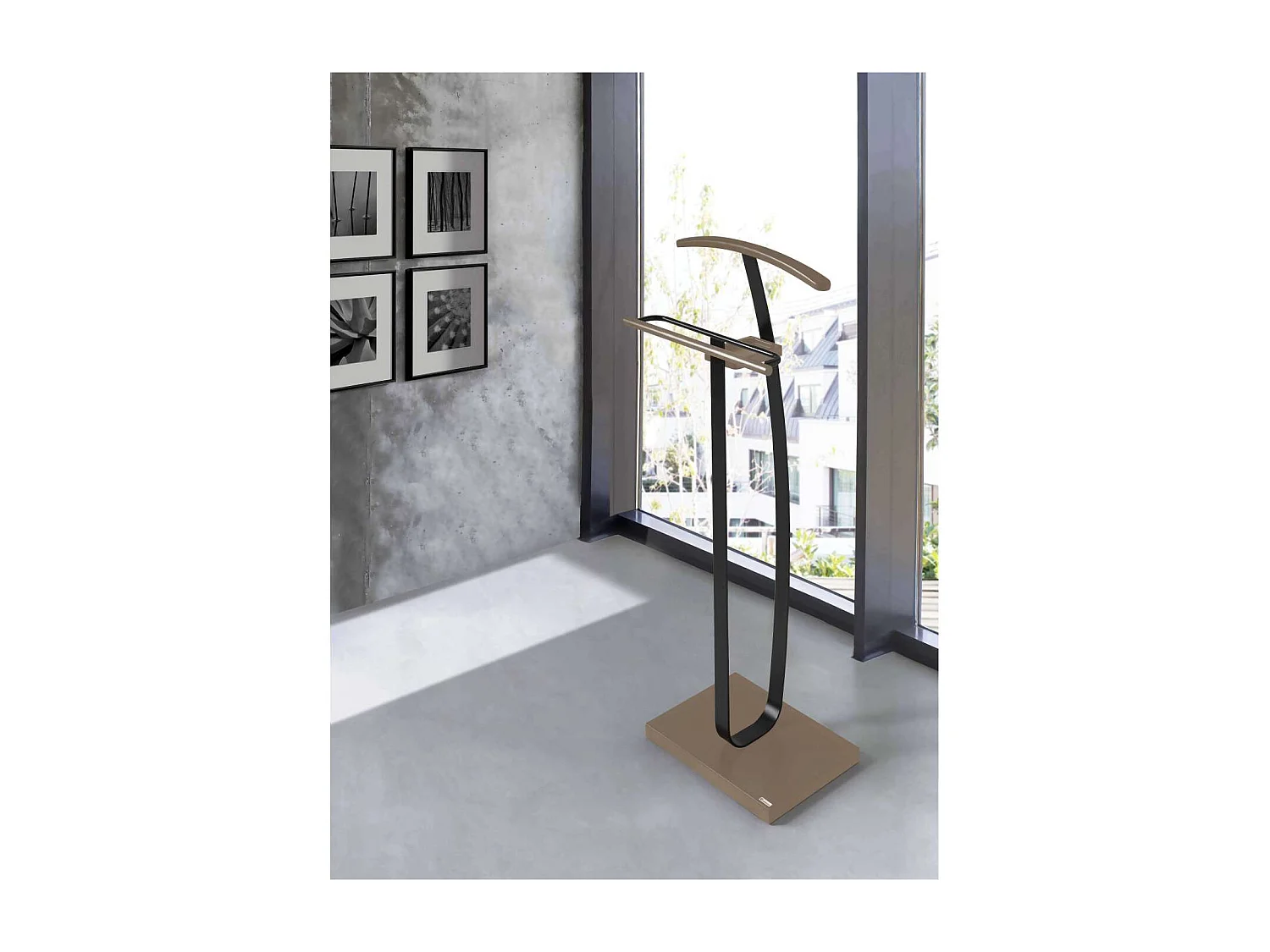 Galán 375 acabado lacado en color moka-negro, 115cm(alto) 48cm(ancho) 30cm(largo)