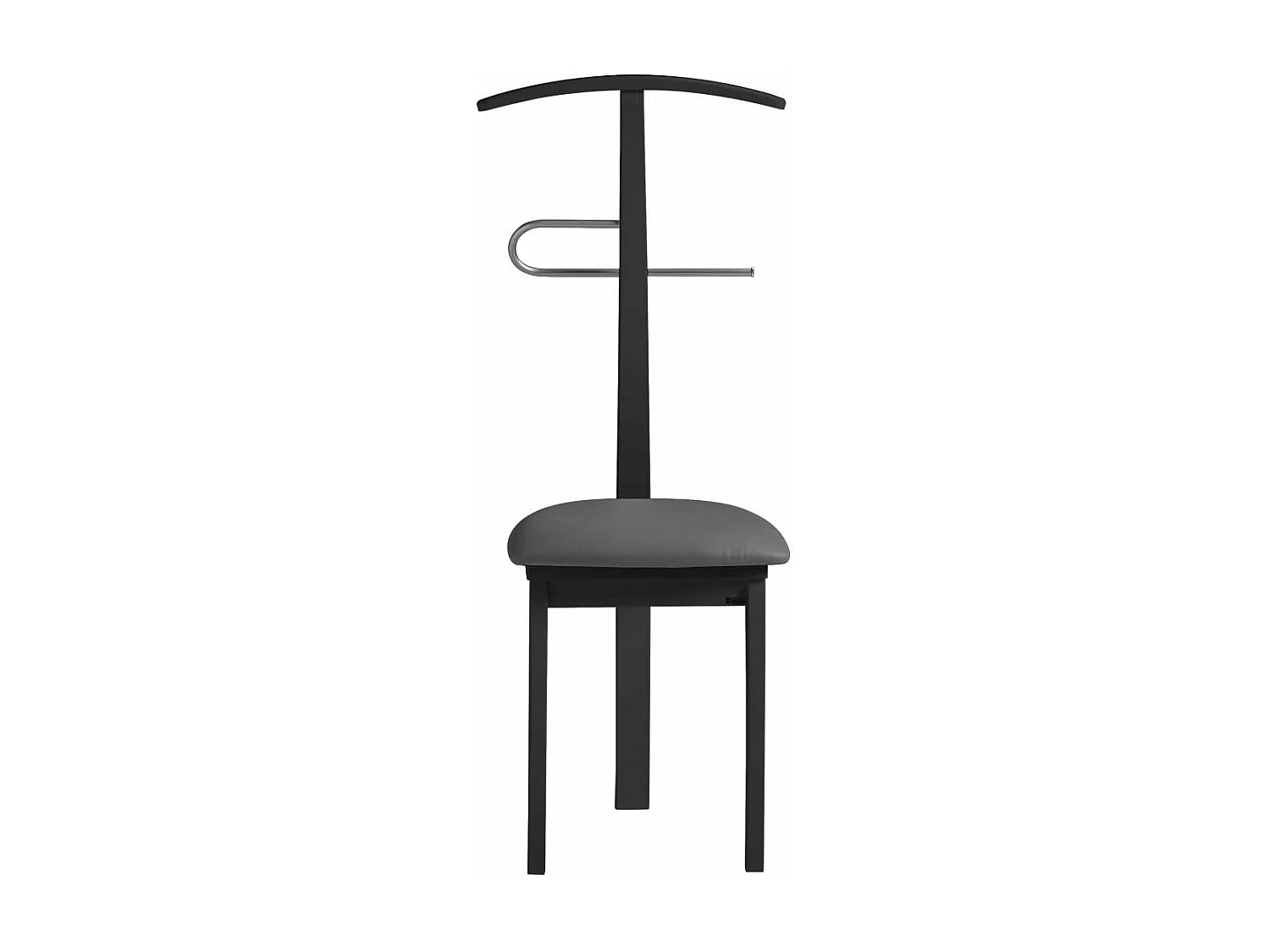 Galán 364 con asiento herrajes cromado satinado lacado en negro, 108 cm(alto)46 cm(ancho)