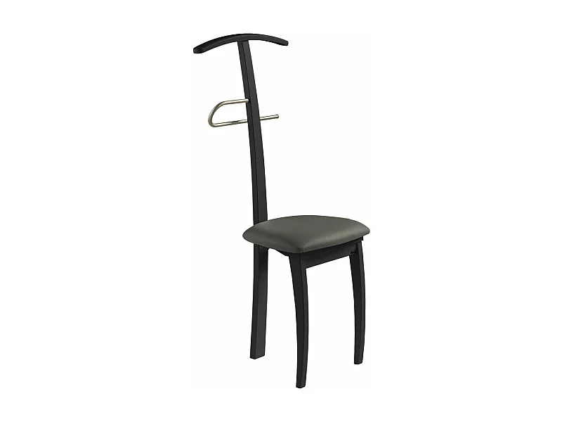 Galán 364 con asiento herrajes cromado satinado lacado en negro, 108 cm(alto)46 cm(ancho)