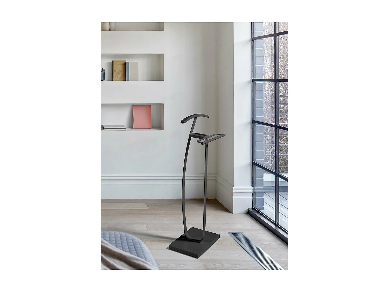 Galán 375 acabado lacado en color grafito, 115cm(alto) 48cm(ancho) 30cm(largo)