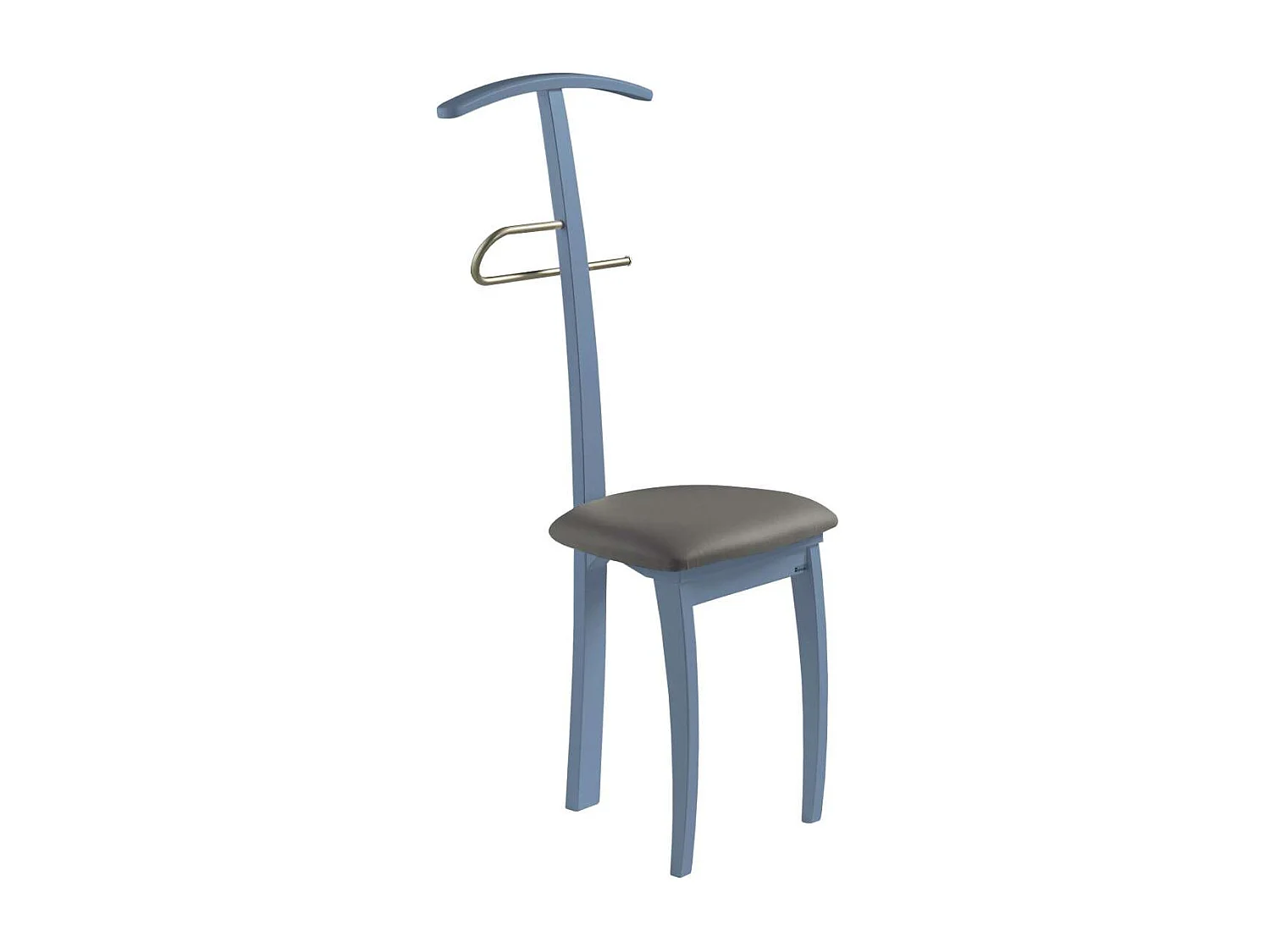 Galán 364 con asiento herrajes cromado satinado lacado en azul, 108 cm(alto)46 cm(ancho)4