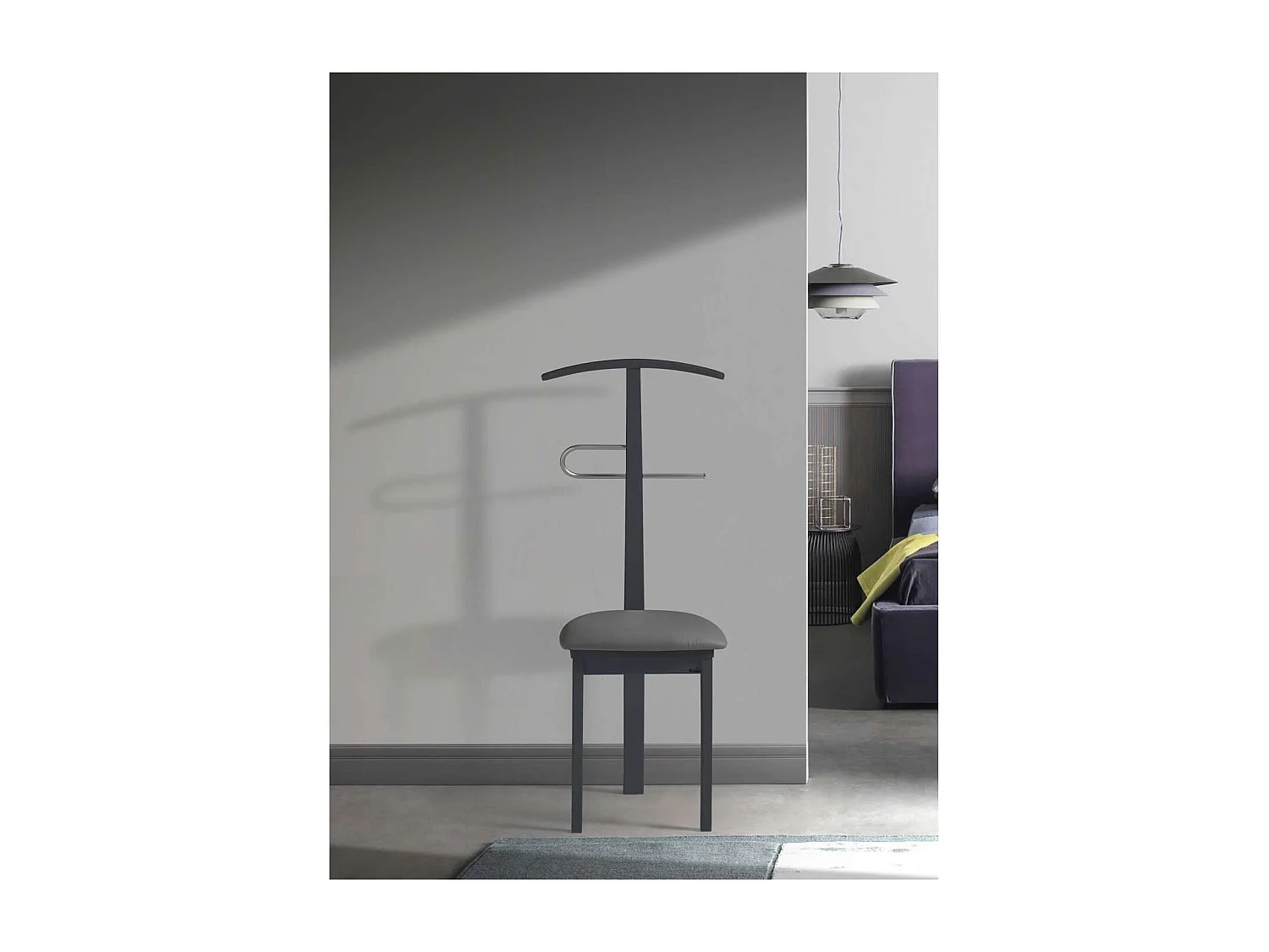 Galán 364 con asiento herrajes cromado satinado lacado en azul, 108 cm(alto)46 cm(ancho)4