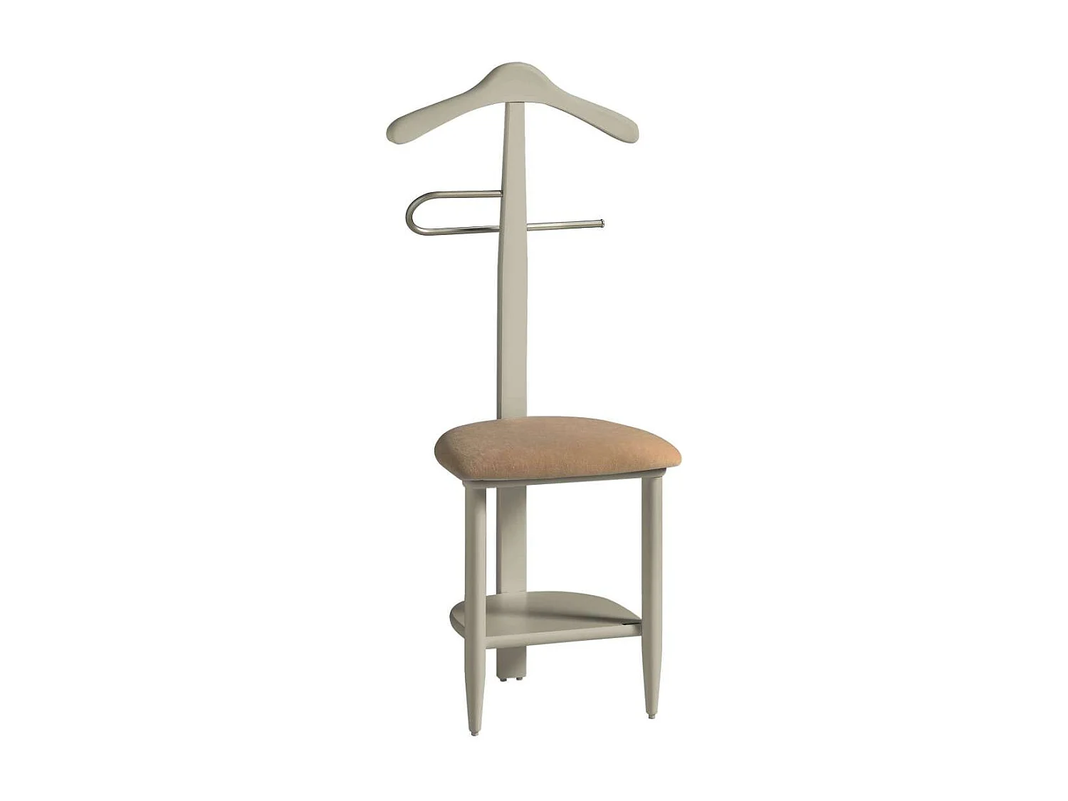 Galán 361 con asiento en beige herrajes cromado satinado lacado visón, 105 cm(alto)45 cm