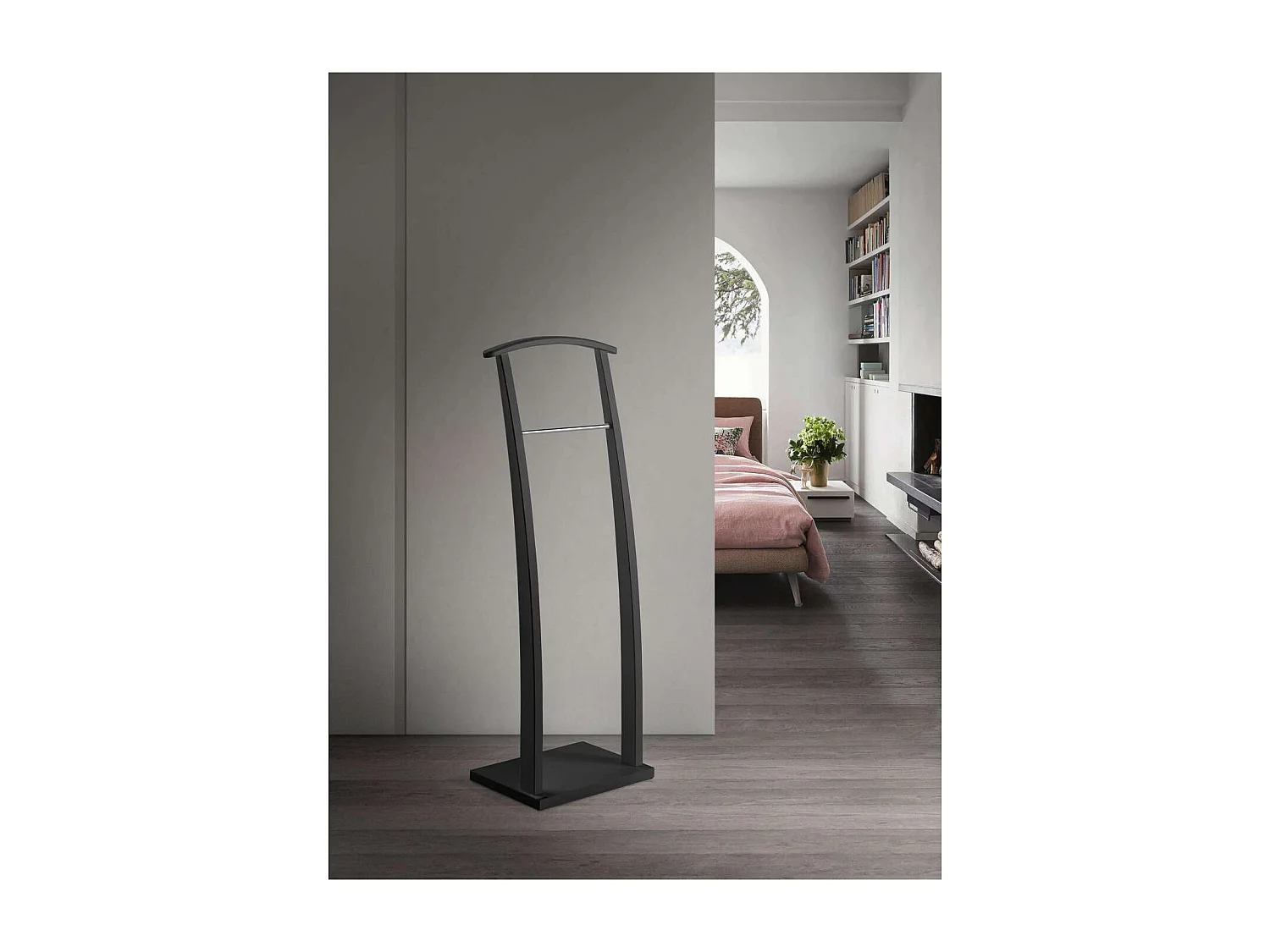 Galán 385 herraje cromo satinado lacado negro, 117 cm(alto)40 cm(ancho)28 cm(largo)