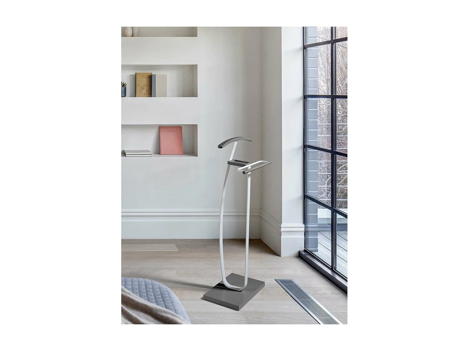 Galán 375 acabado lacado en color gris/blanco, 115cm(alto) 48cm(ancho) 30cm(largo)