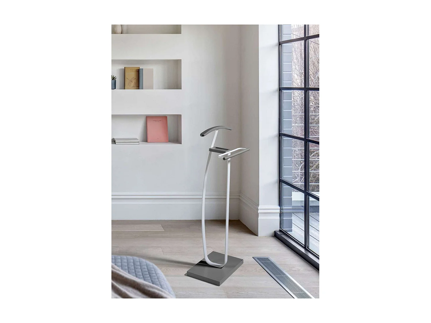 Galán 375 acabado lacado en color gris/blanco, 115cm(alto) 48cm(ancho) 30cm(largo)