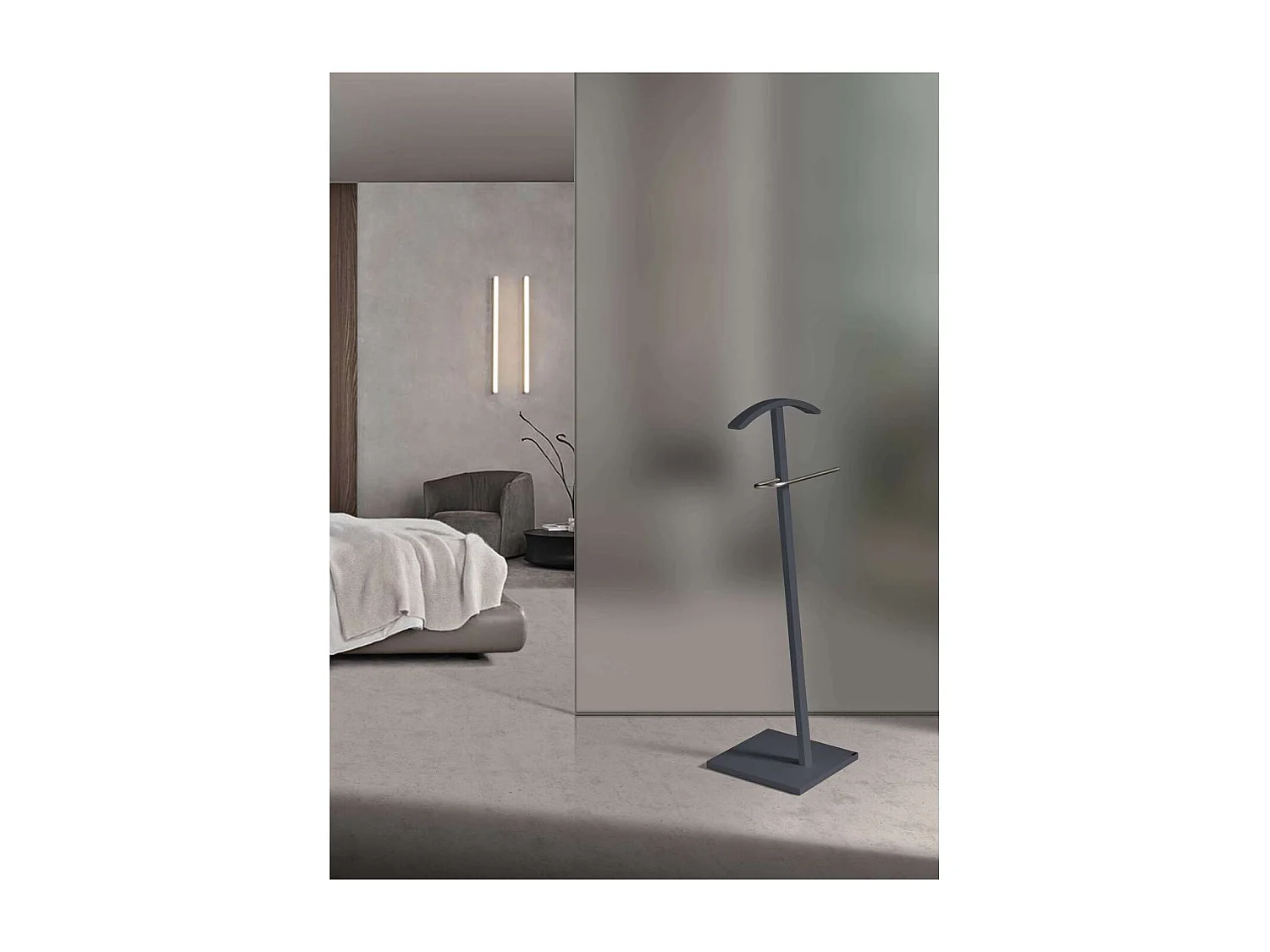 Galán 302 herraje cromo satinado lacado azabache, 112 cm(alto)46 cm(ancho)32 cm(largo)