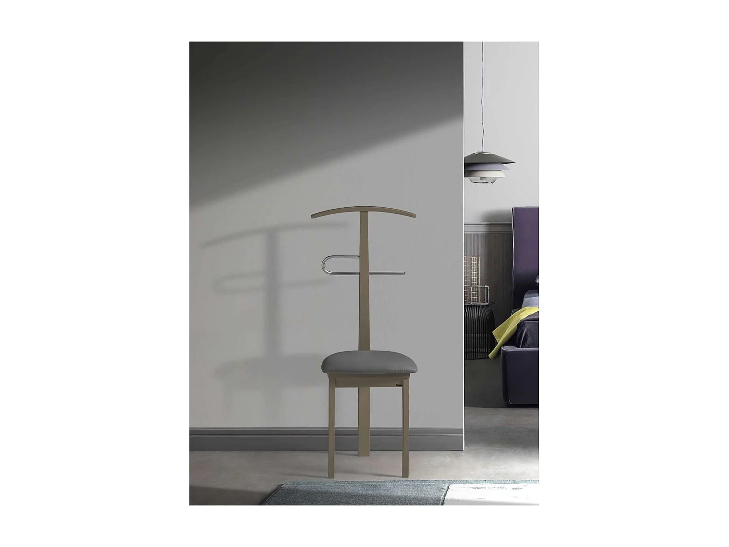 Galán 364 con asiento herrajes cromado satinado lacado en moka, 108 cm(alto)46 cm(ancho)4