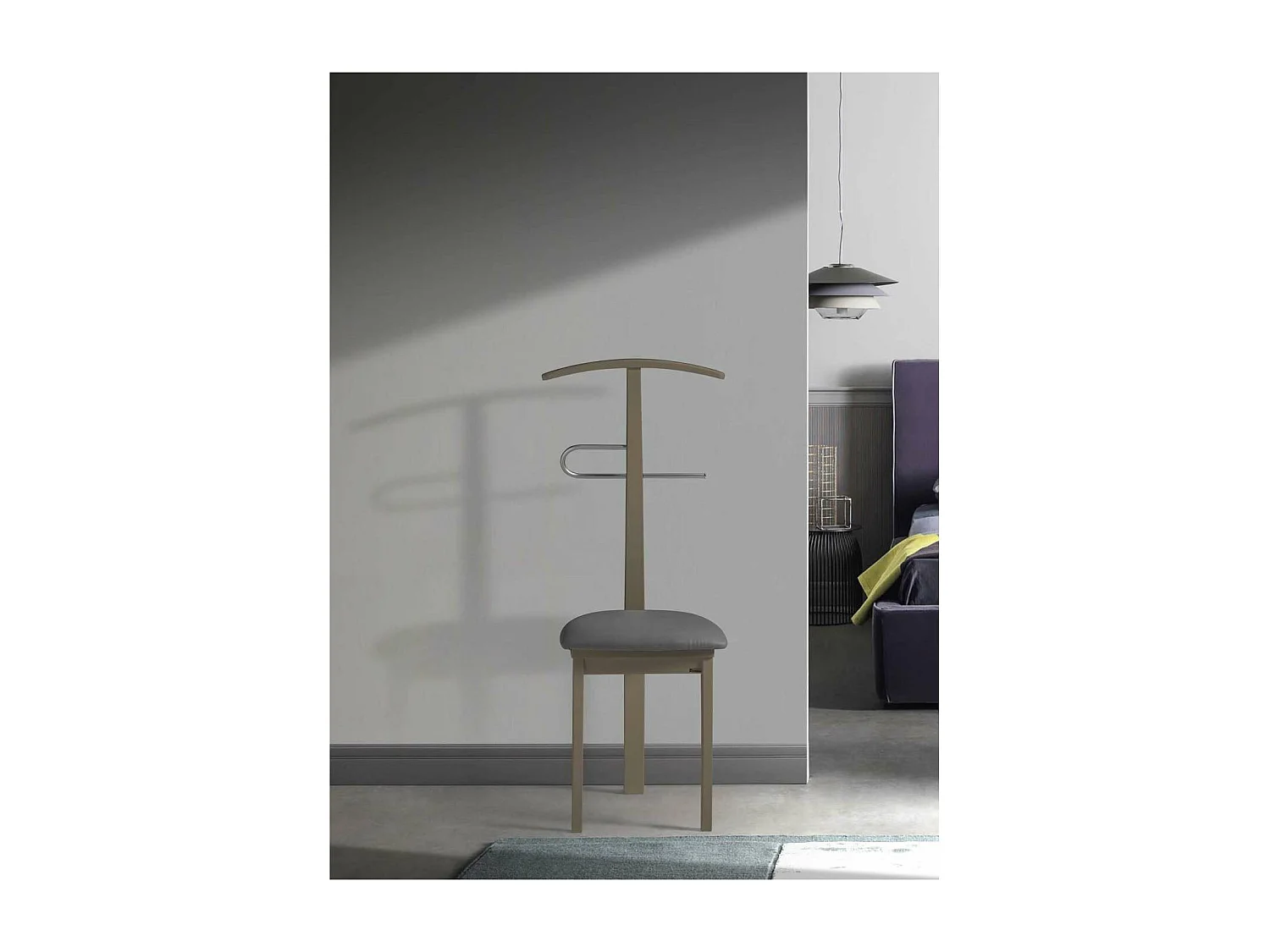 Galán 364 con asiento herrajes cromado satinado lacado en moka, 108 cm(alto)46 cm(ancho)4