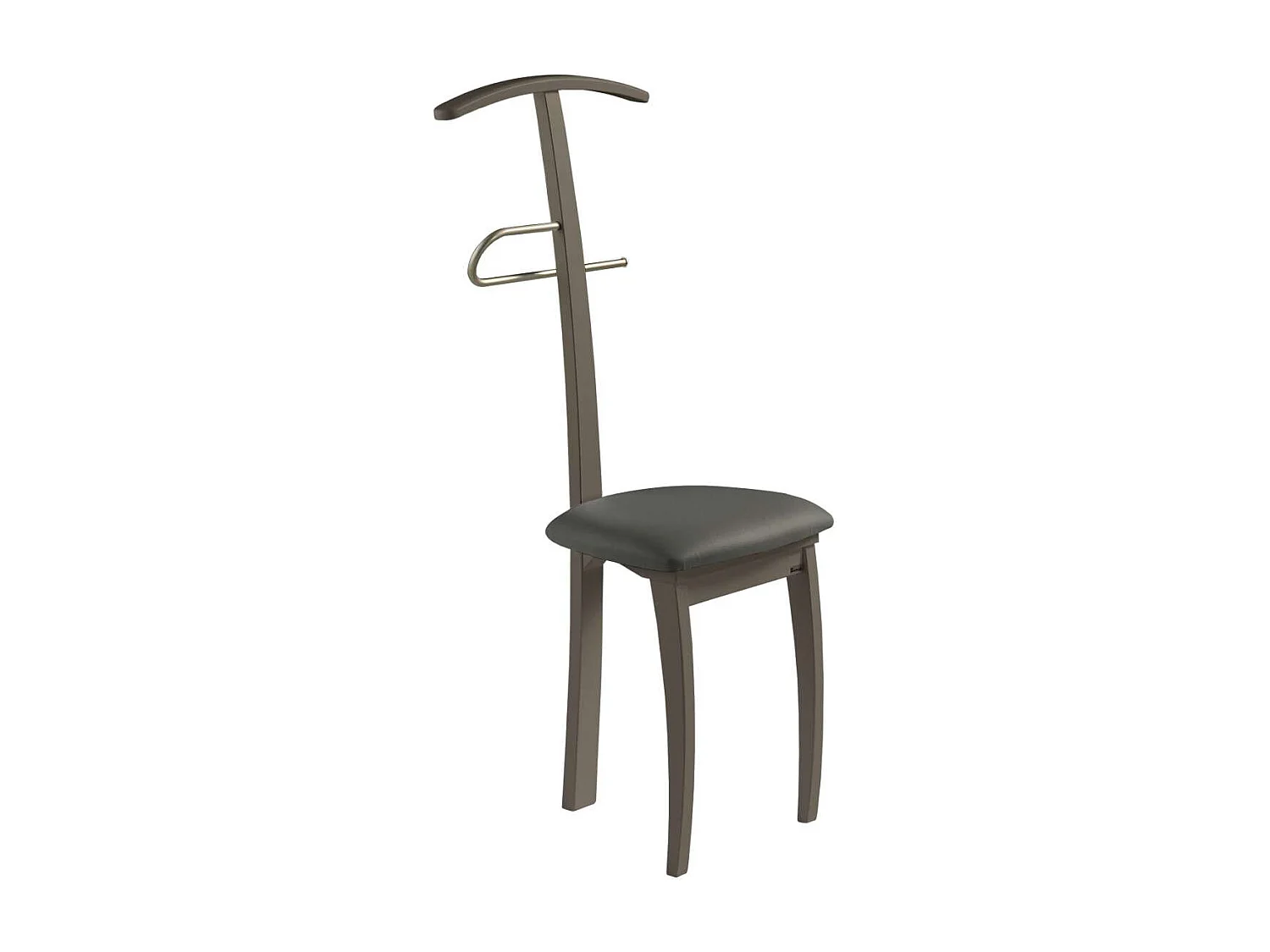 Galán 364 con asiento herrajes cromado satinado lacado en moka, 108 cm(alto)46 cm(ancho)4