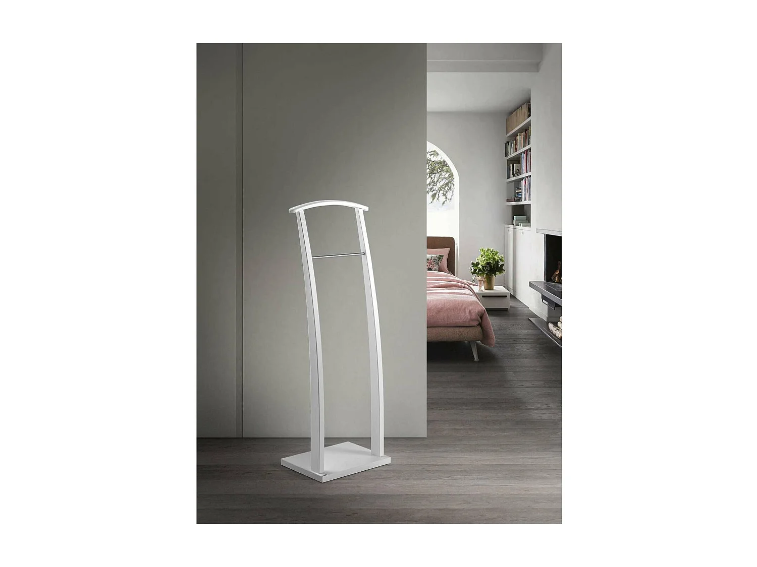 Galán 385 herraje cromo satinado lacado blanco, 117cm(alto) 40cm(ancho) 28cm(largo)