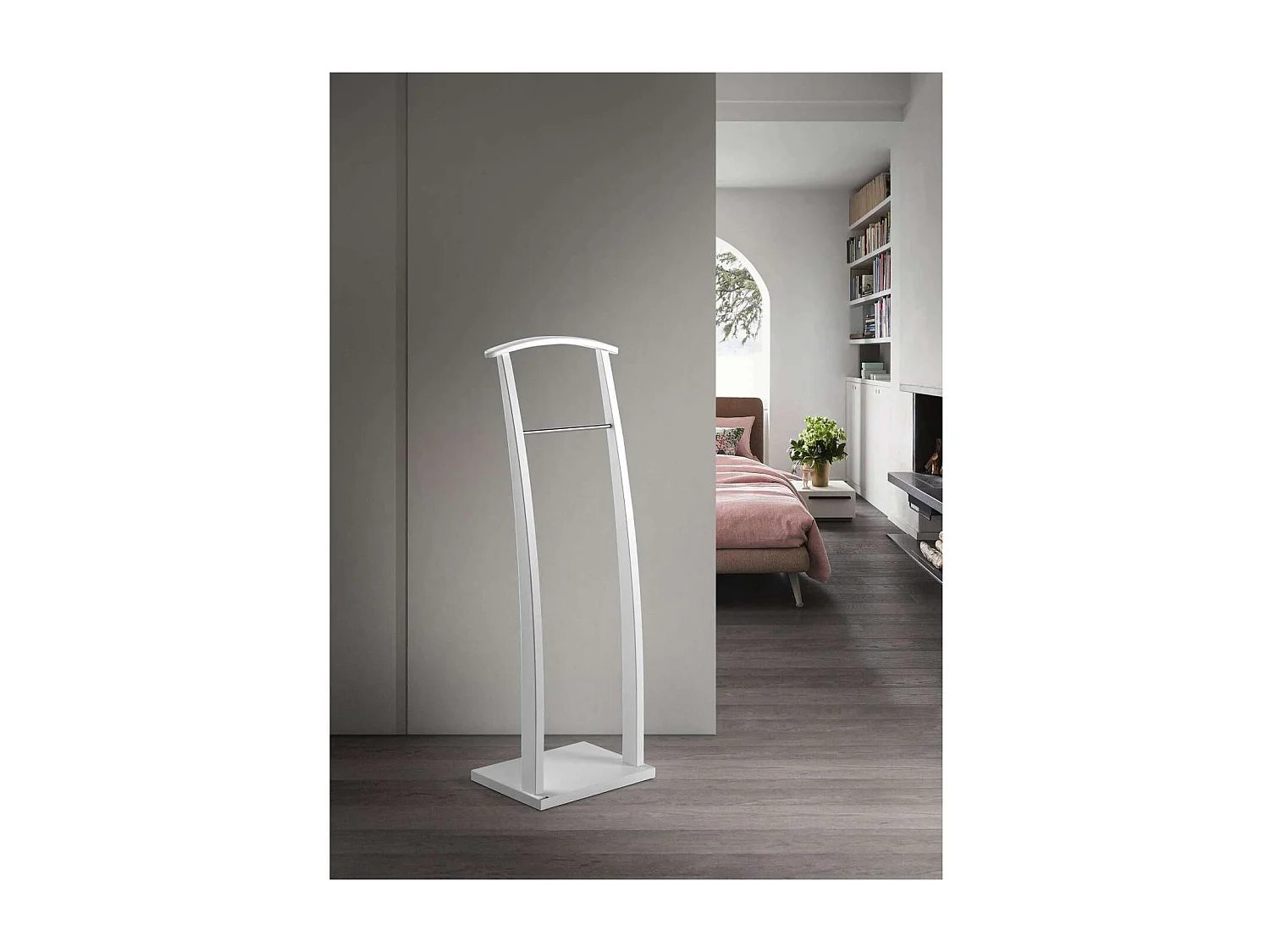 Galán 385 herraje cromo satinado lacado blanco, 117cm(alto) 40cm(ancho) 28cm(largo)