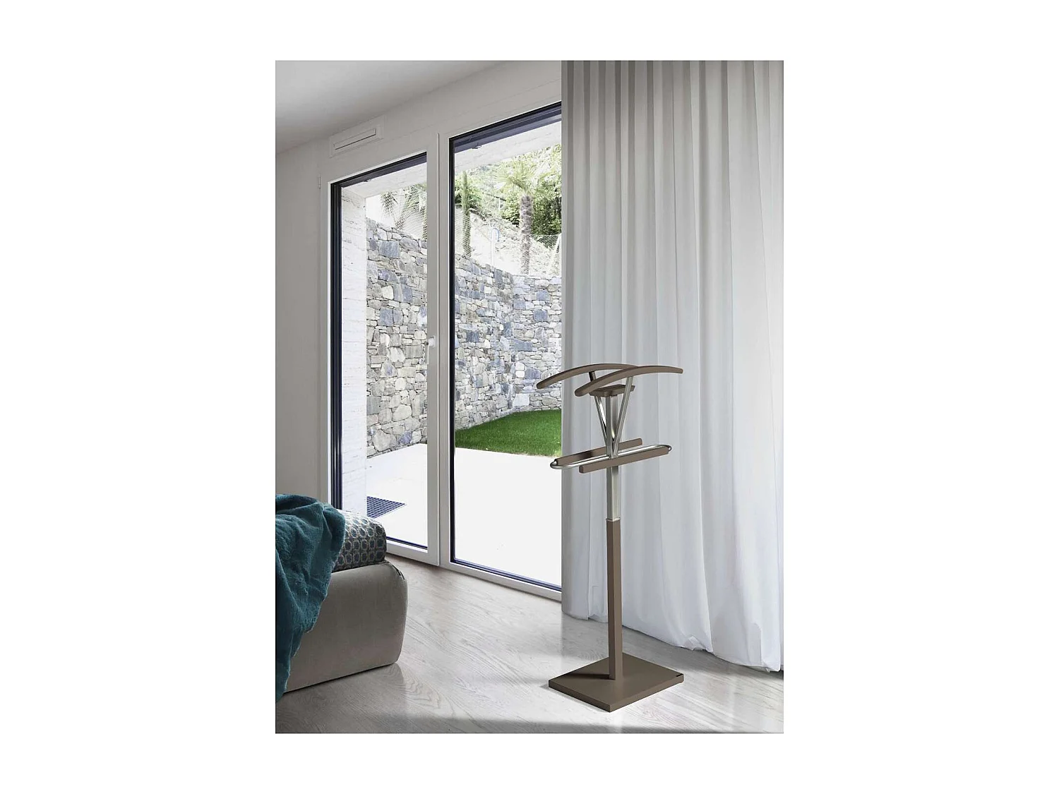 Galán 356 herraje cromo satinado lacado en color moka, 110 cm(alto)47 cm(ancho)34 cm(larg