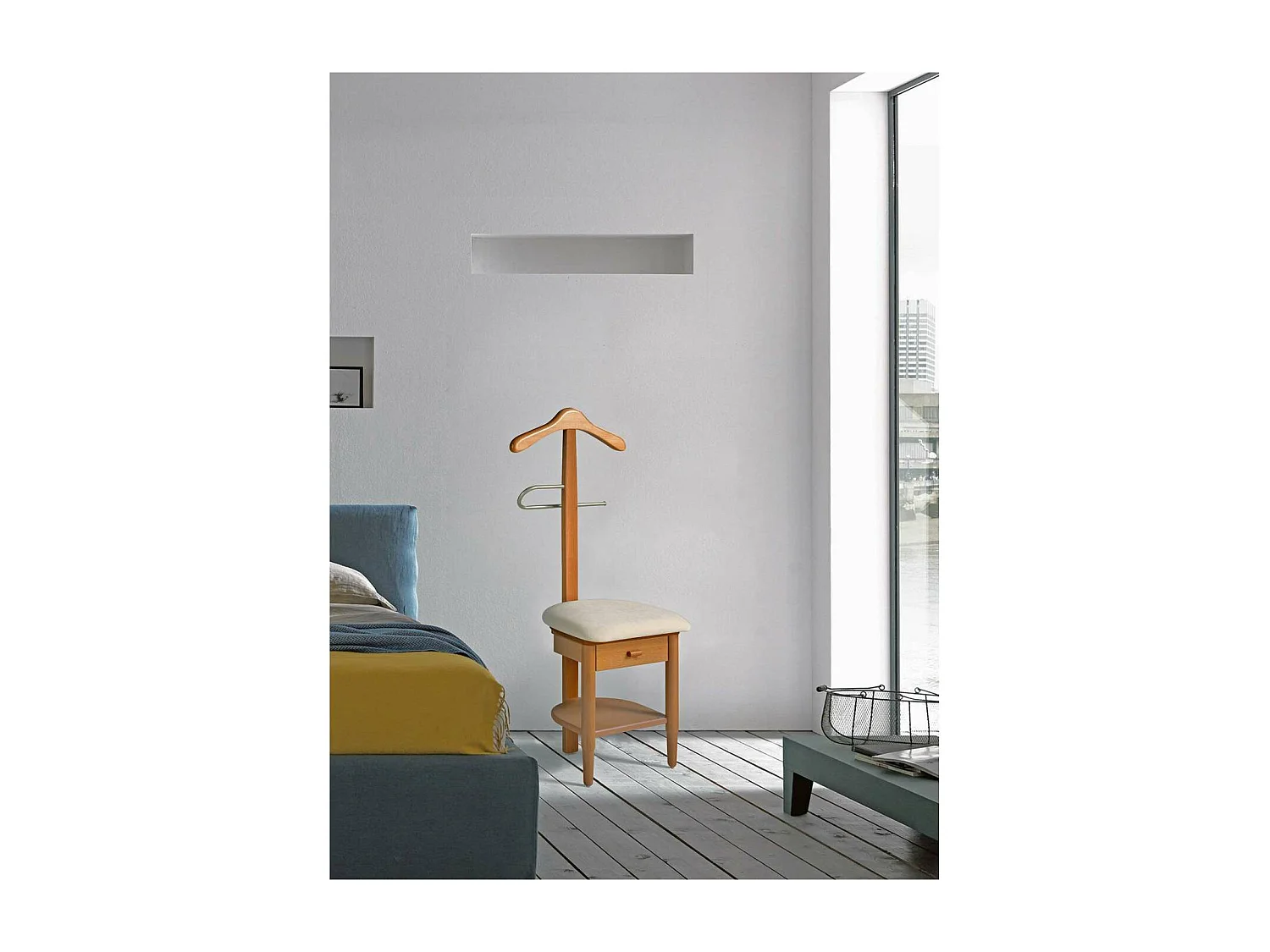 Galán 362 herraje cromo lacado en color cerezo, 115cm(alto) 45cm(ancho) 41cm(largo)