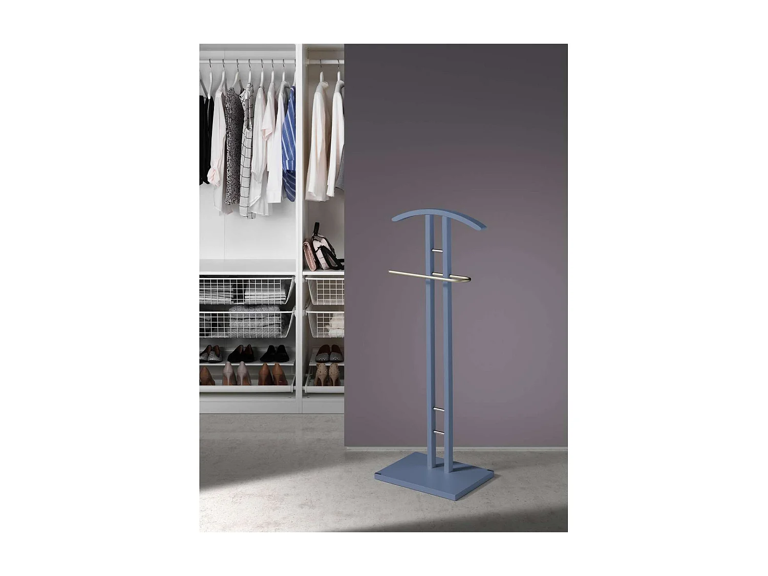 Galán 372 herraje cromo satinado lacado azul, 111 cm(alto)46 cm(ancho)28 cm(largo)