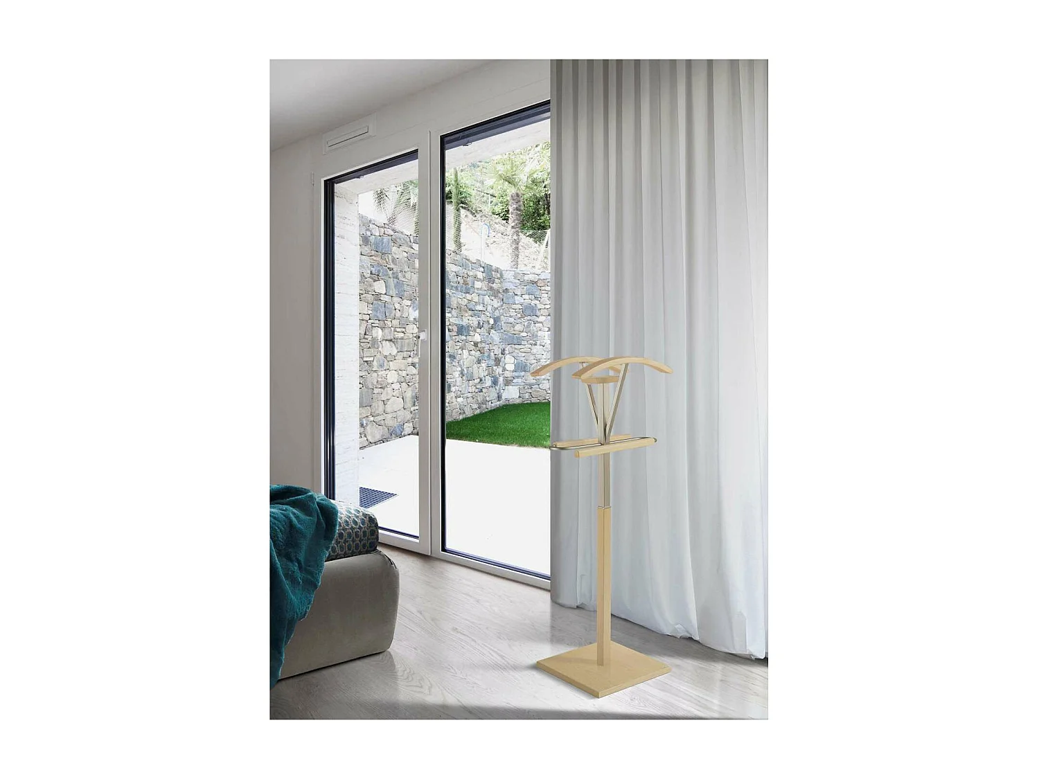 Galán 356 herraje cromo satinado lacado en color natural, 110 cm(alto)47 cm(ancho)34 cm(l