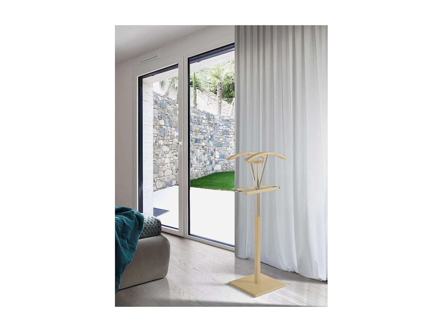 Galán 356 herraje cromo satinado lacado en color natural, 110 cm(alto)47 cm(ancho)34 cm(l