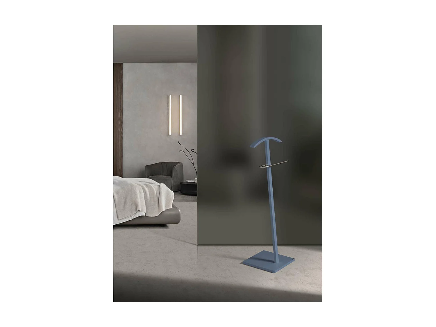 Galán 302 herraje cromo satinado lacado azul, 112 cm(alto)46 cm(ancho)32 cm(largo)