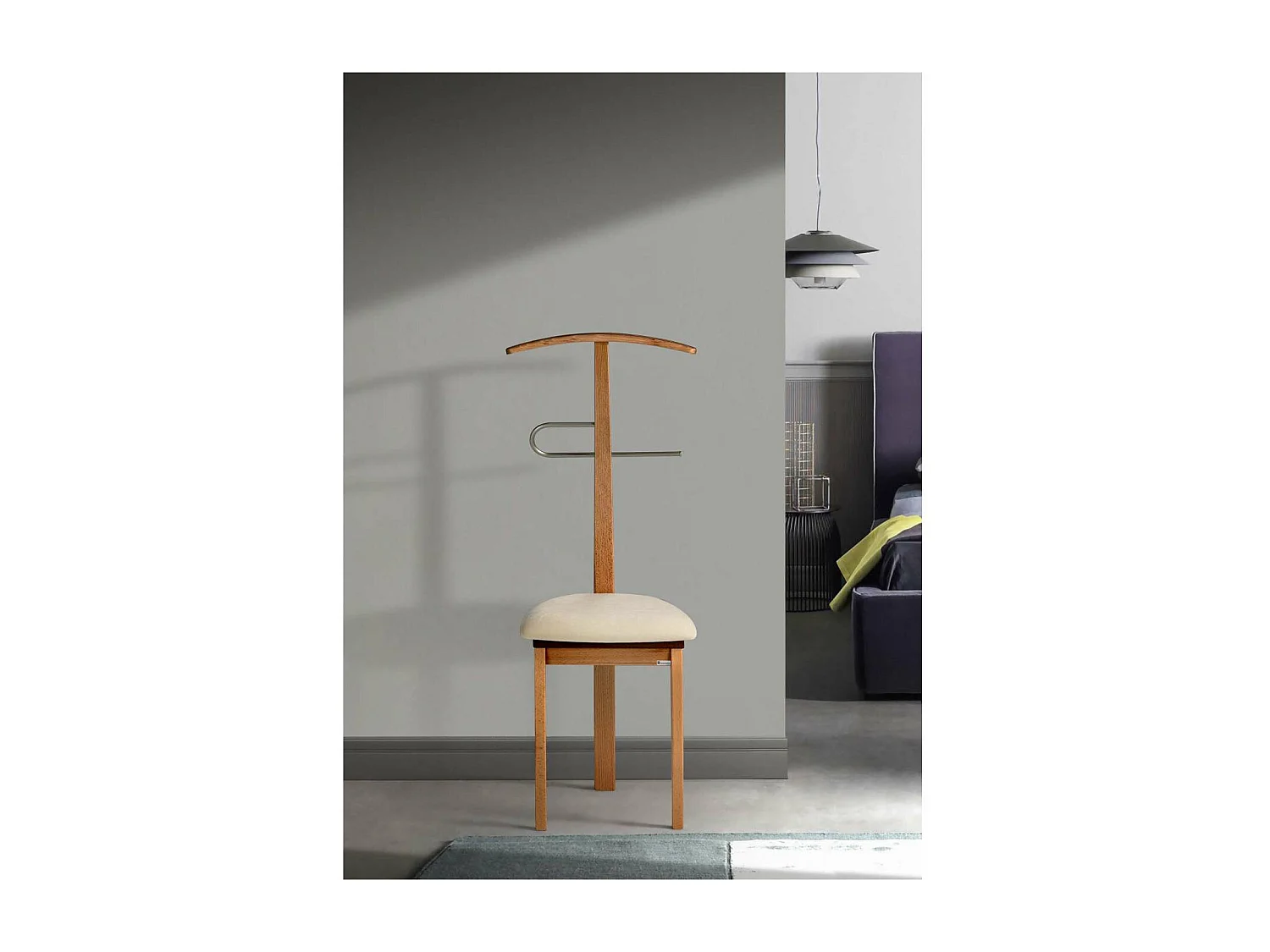 Galán 364 con asiento herrajes cromado satinado lacado en cerezo, 108 cm(alto)46 cm(ancho