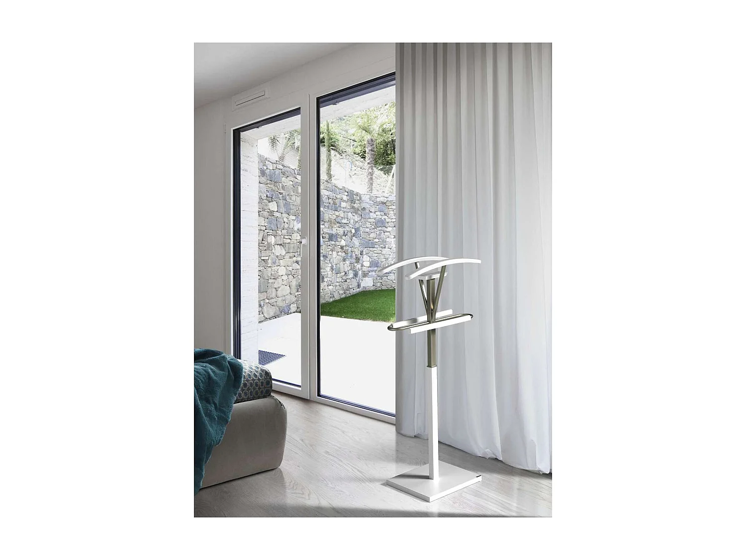 Galán 356 herraje cromo satinado lacado en color blanco, 110 cm(alto)47 cm(ancho)34 cm(la