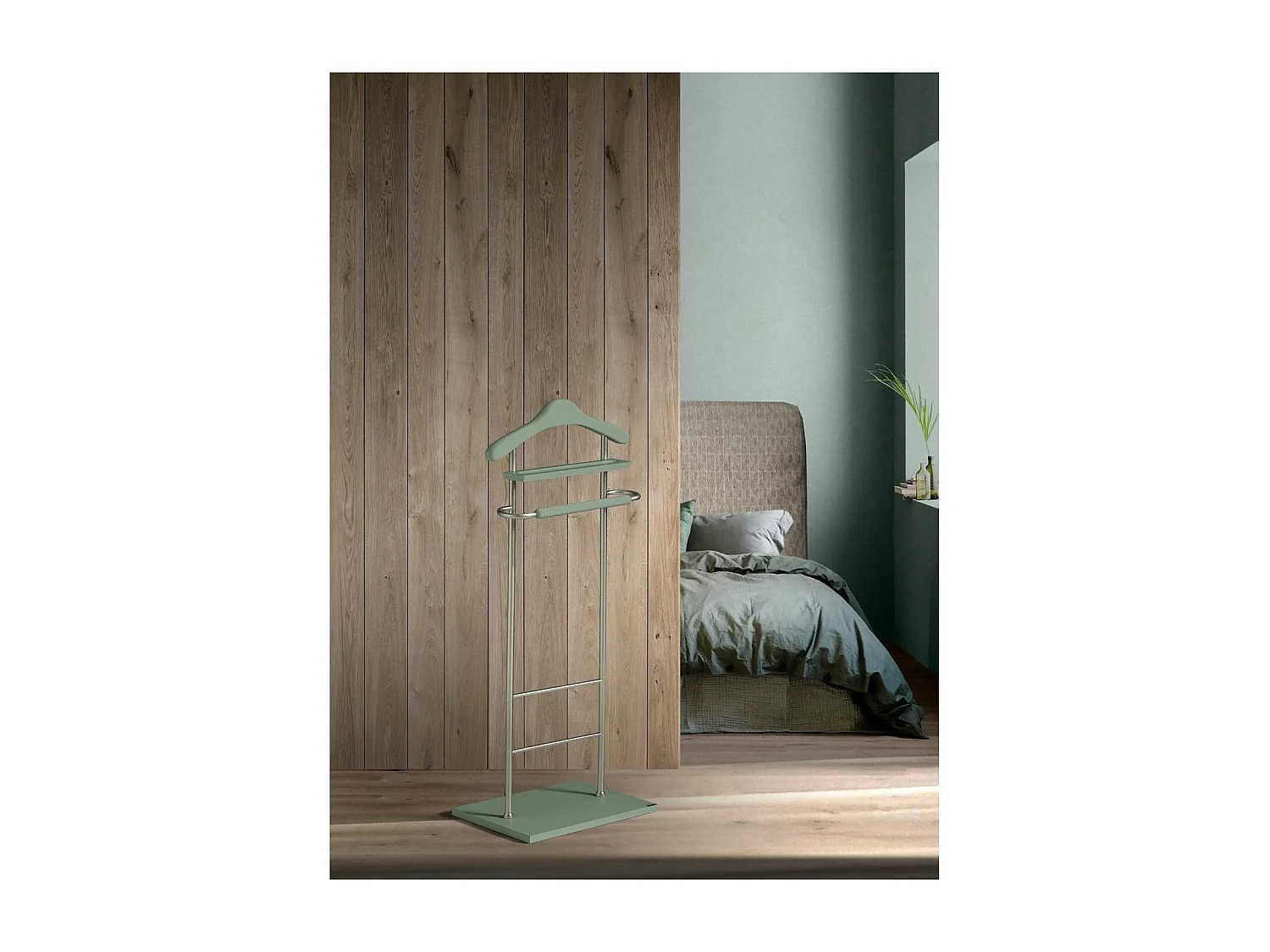 Galán 313 herraje cromo satinado lacado verde, 110cm(alto) 45cm(ancho) 28cm(largo)