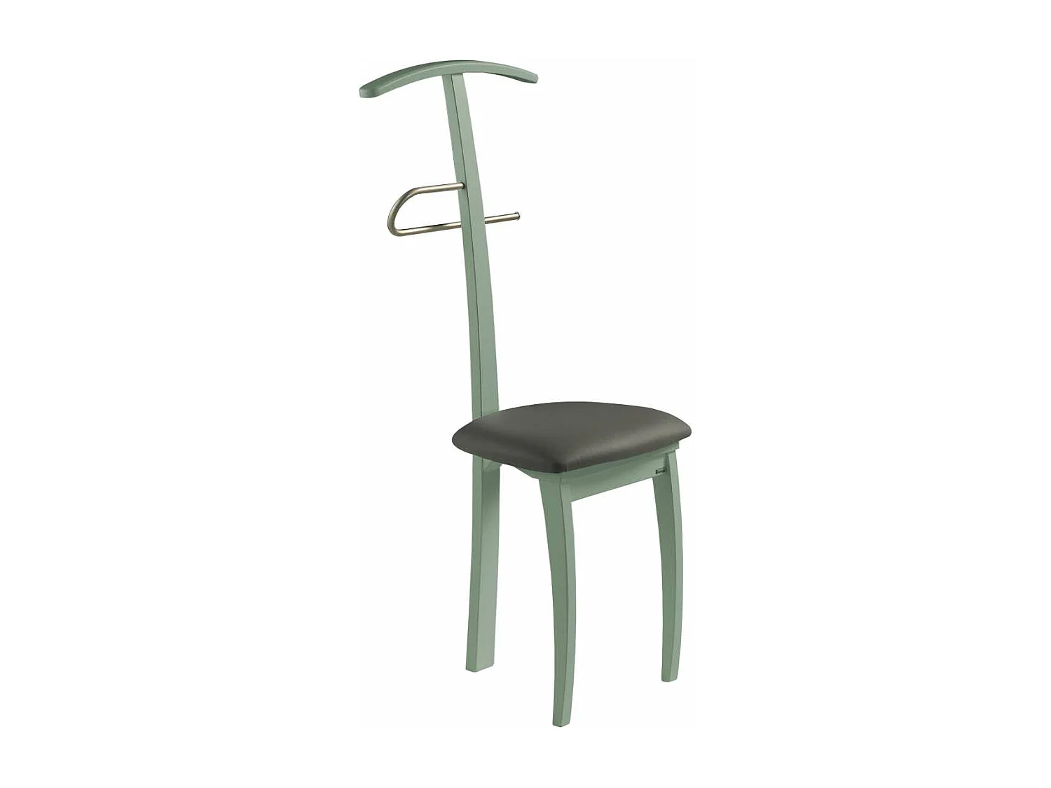 Galán 364 con asiento herrajes cromado satinado lacado en verde, 108 cm(alto)46 cm(ancho)